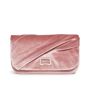 guess blush allegra pleated clutch